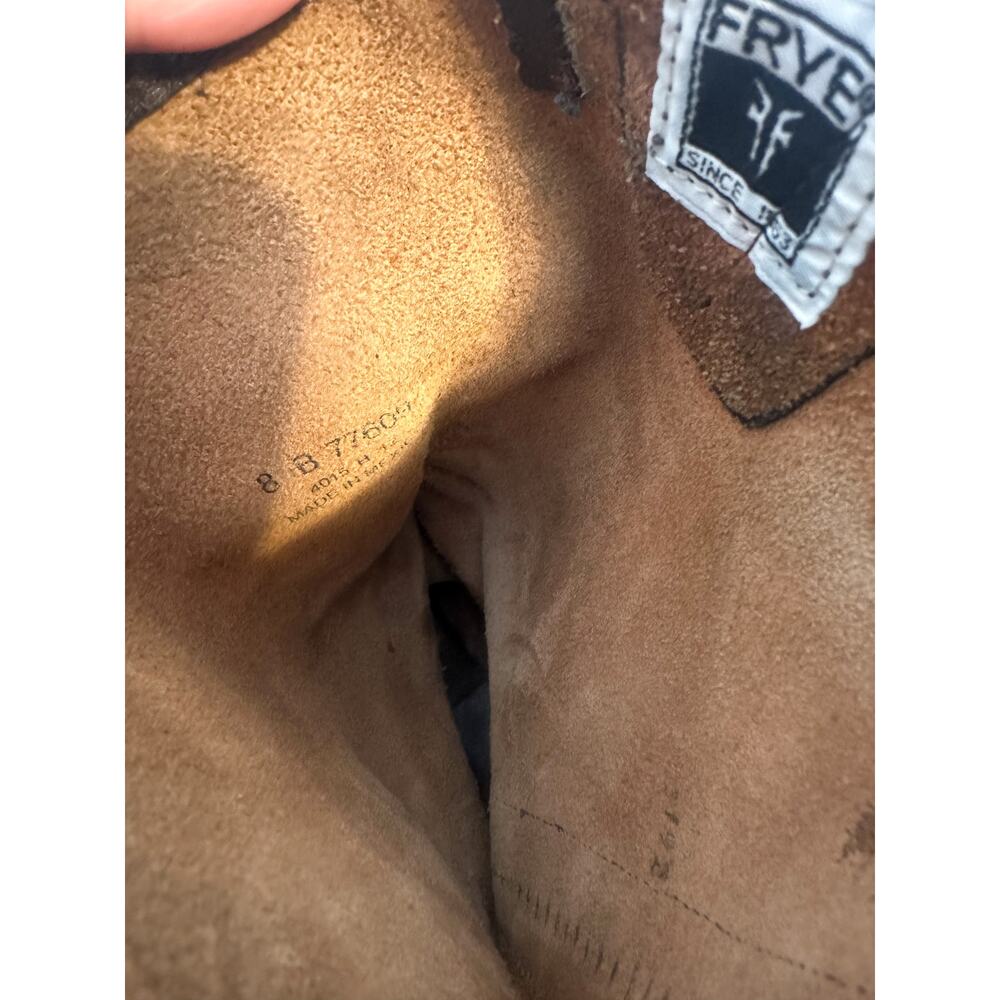 Frye Vintage Brown Leather Knee High Veronica Slouch Boot Size 7.5 - Picture 7 of 10